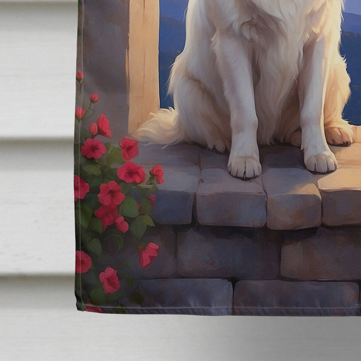 Great Pyrenees Two Hearts House Flag Image 4