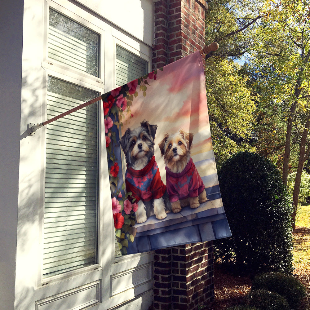 Havanese Two Hearts House Flag Image 2