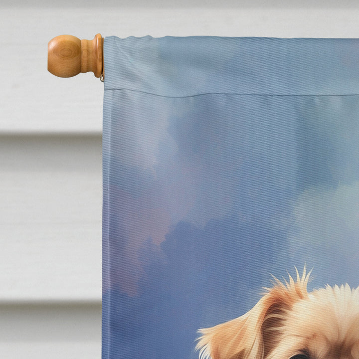 Lhasa Apso Two Hearts House Flag Image 3