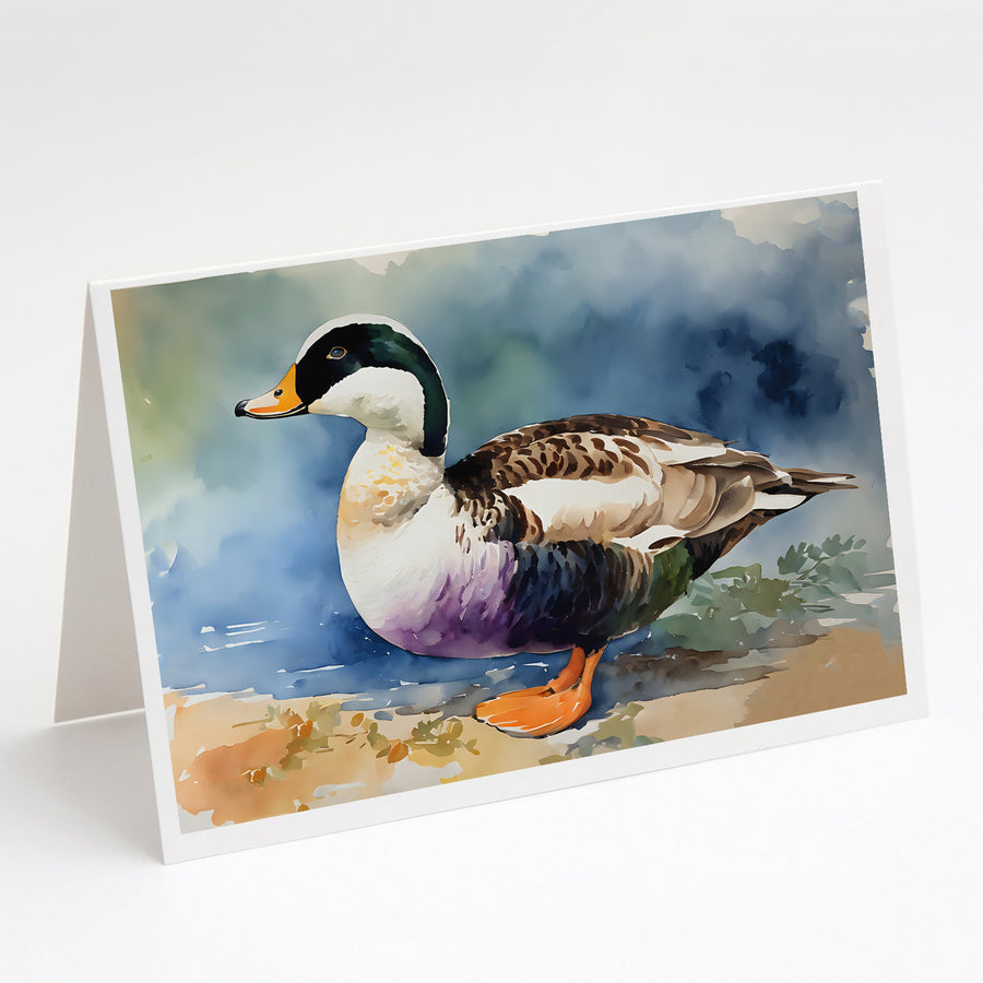 Common Eider Duck Greeting Cards Pack of 8 Image 1