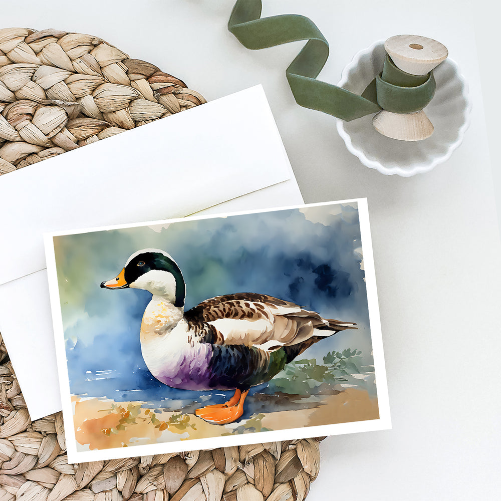 Common Eider Duck Greeting Cards Pack of 8 Image 2