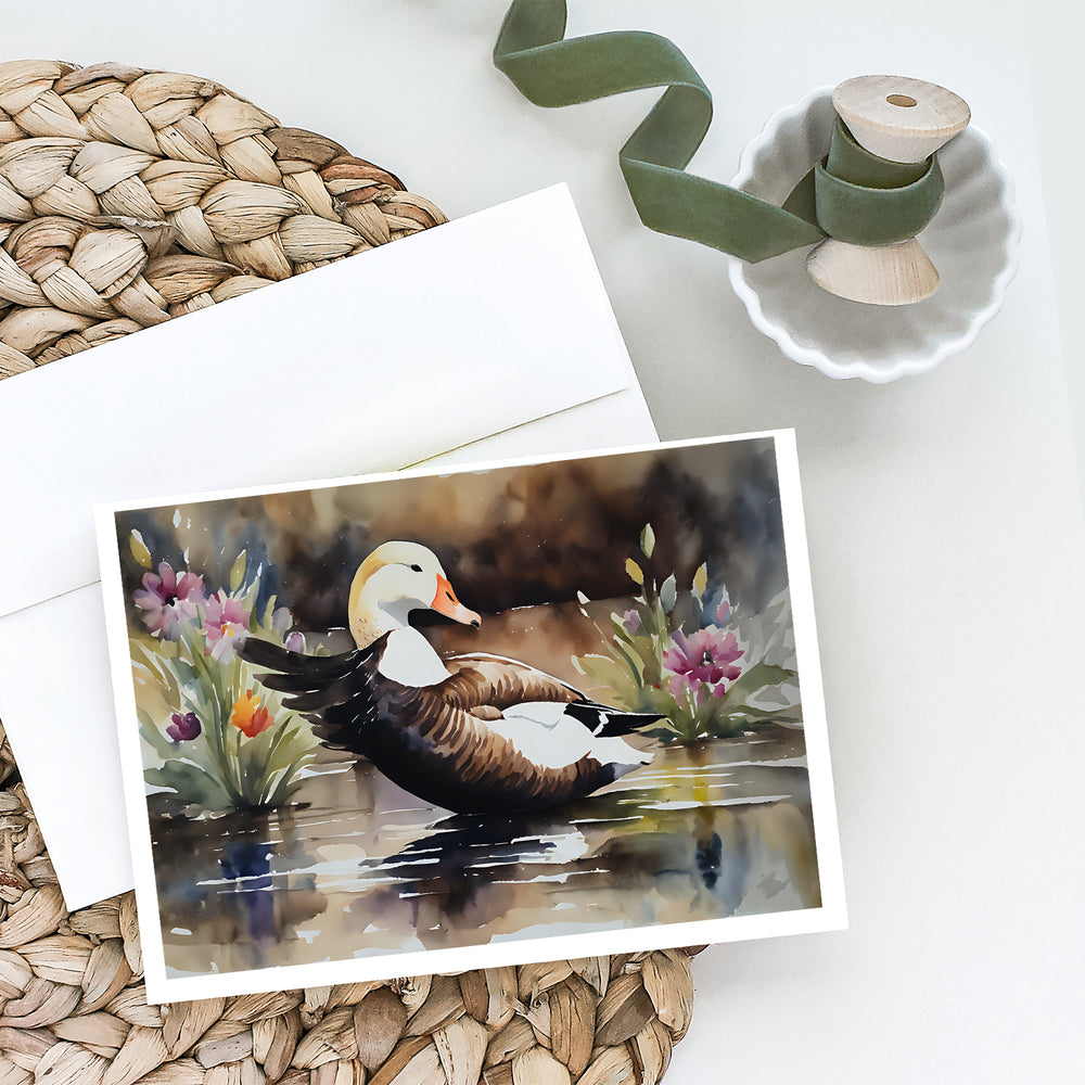 Common Eider Duck Greeting Cards Pack of 8 Image 2