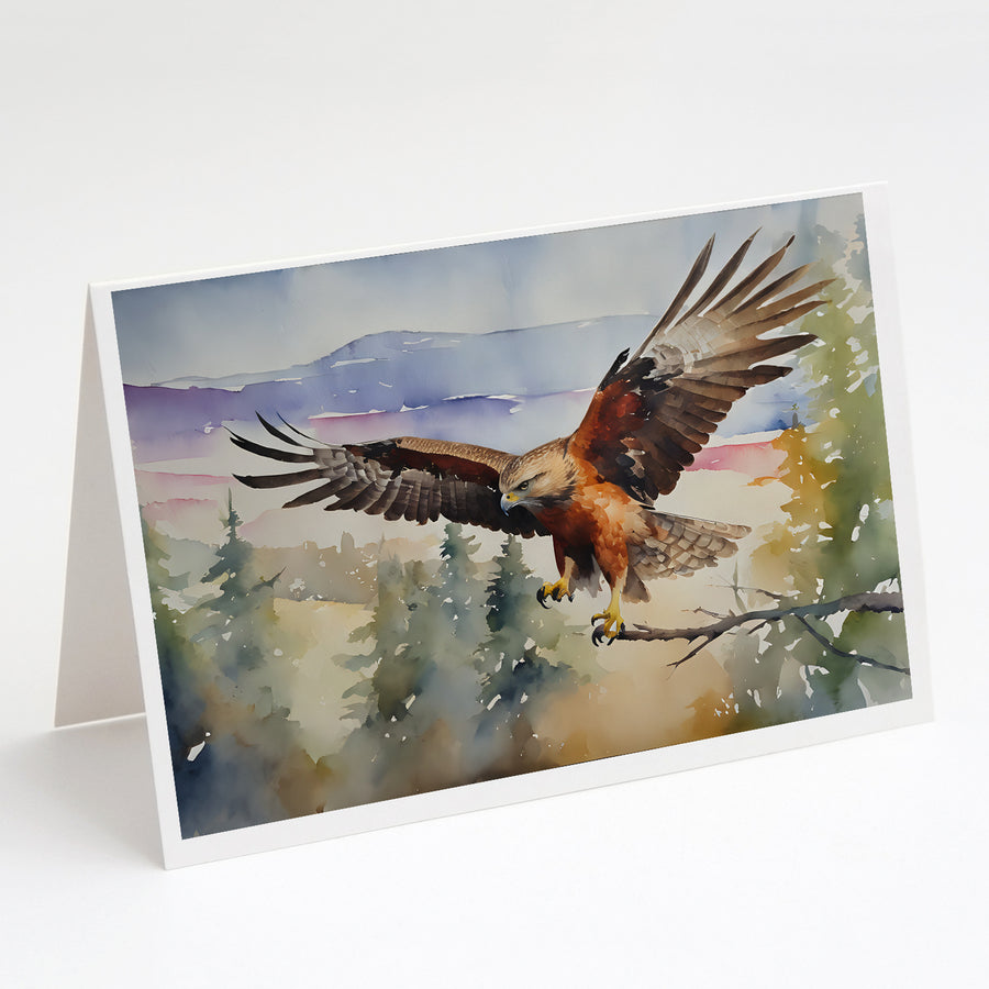 Hawk Greeting Cards Pack of 8 Image 1