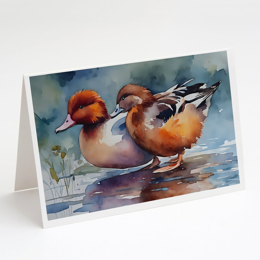 Redhead Duck Greeting Cards Pack of 8 Image 1