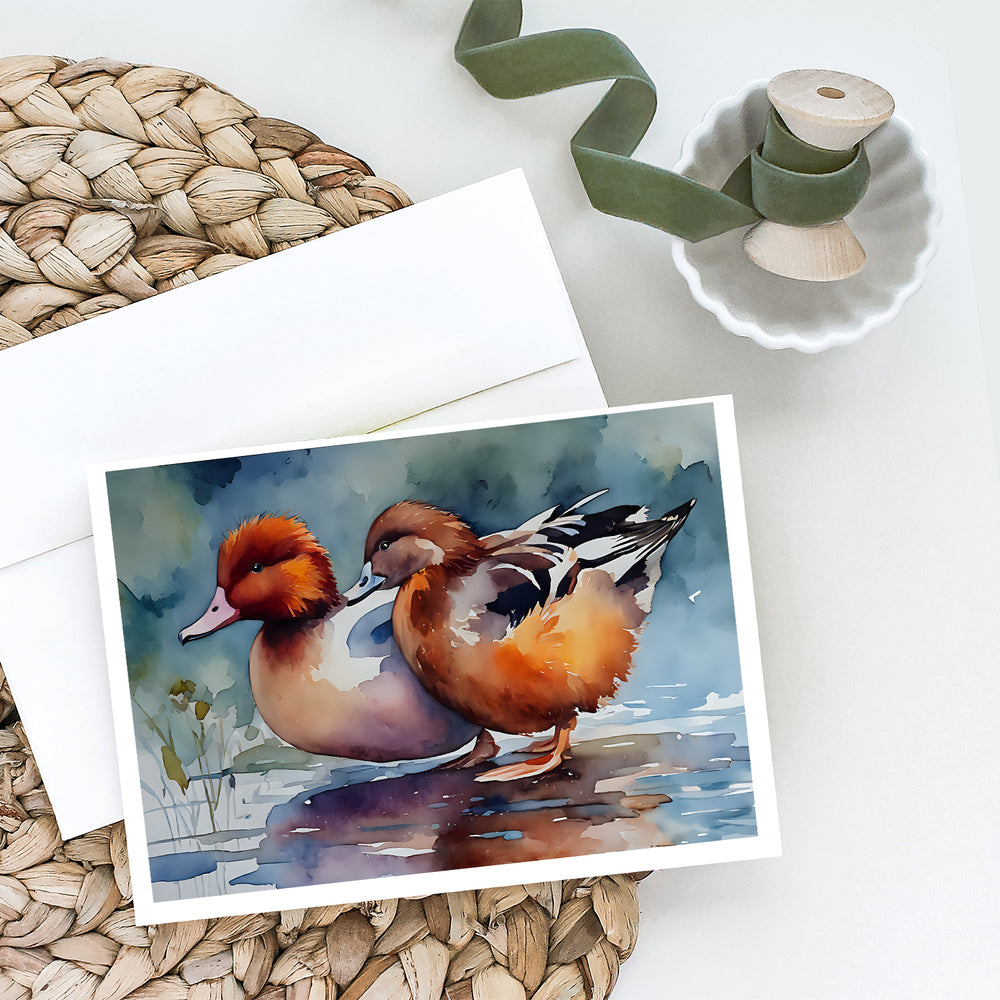 Redhead Duck Greeting Cards Pack of 8 Image 2