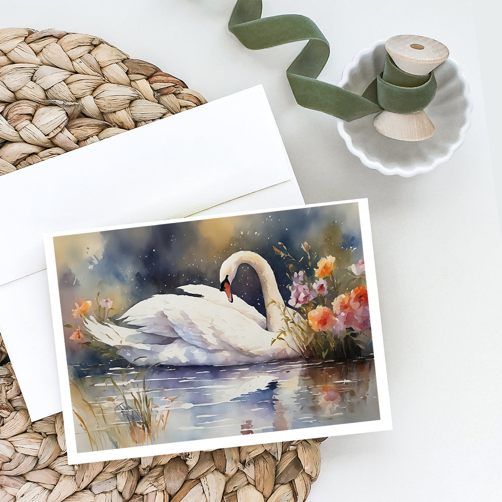 Swan Greeting Cards Pack of 8 Image 2