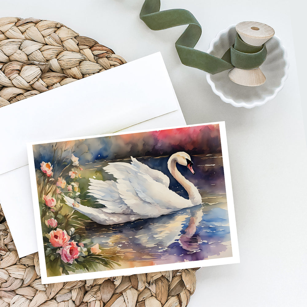 Swan Greeting Cards Pack of 8 Image 2