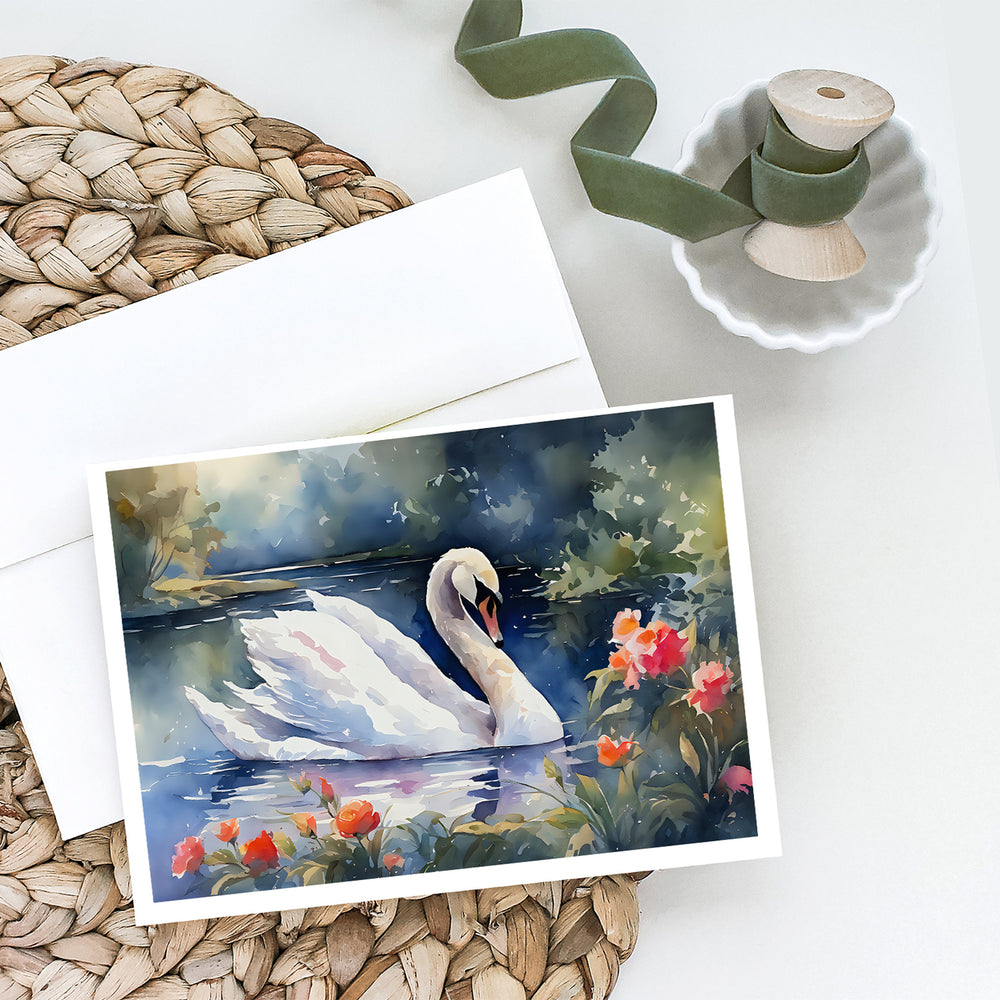 Swan Greeting Cards Pack of 8 Image 2