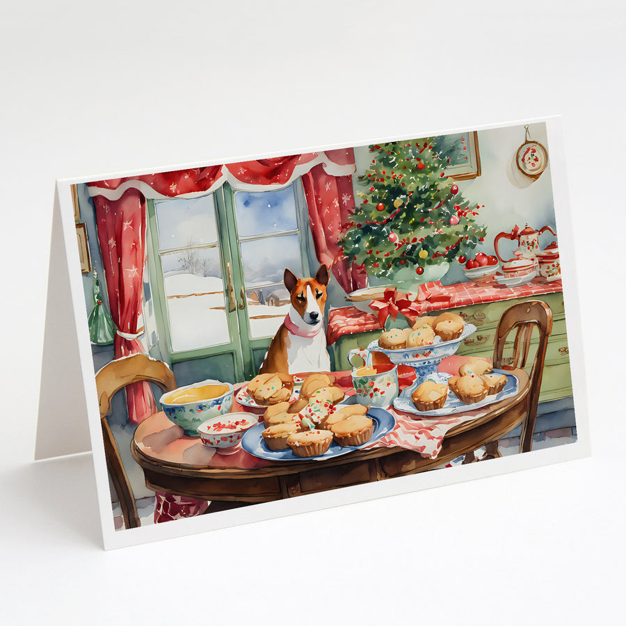 Basenji Christmas Cookies Greeting Cards Pack of 8 Image 1