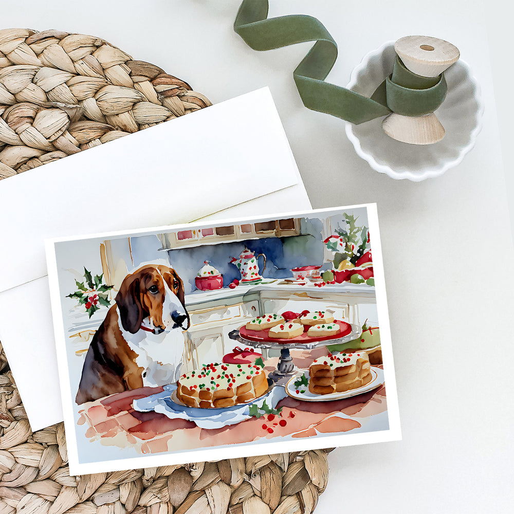 Basset Hound Christmas Cookies Greeting Cards Pack of 8 Image 2