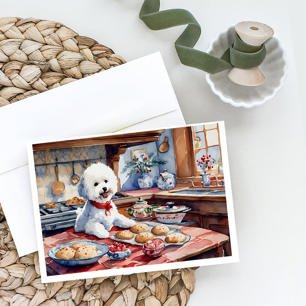 Bichon Frise Christmas Cookies Greeting Cards Pack of 8 Image 2