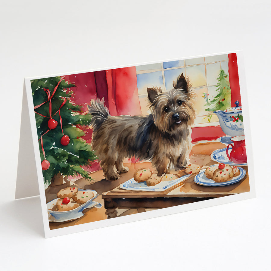 Cairn Terrier Christmas Cookies Greeting Cards Pack of 8 Image 1