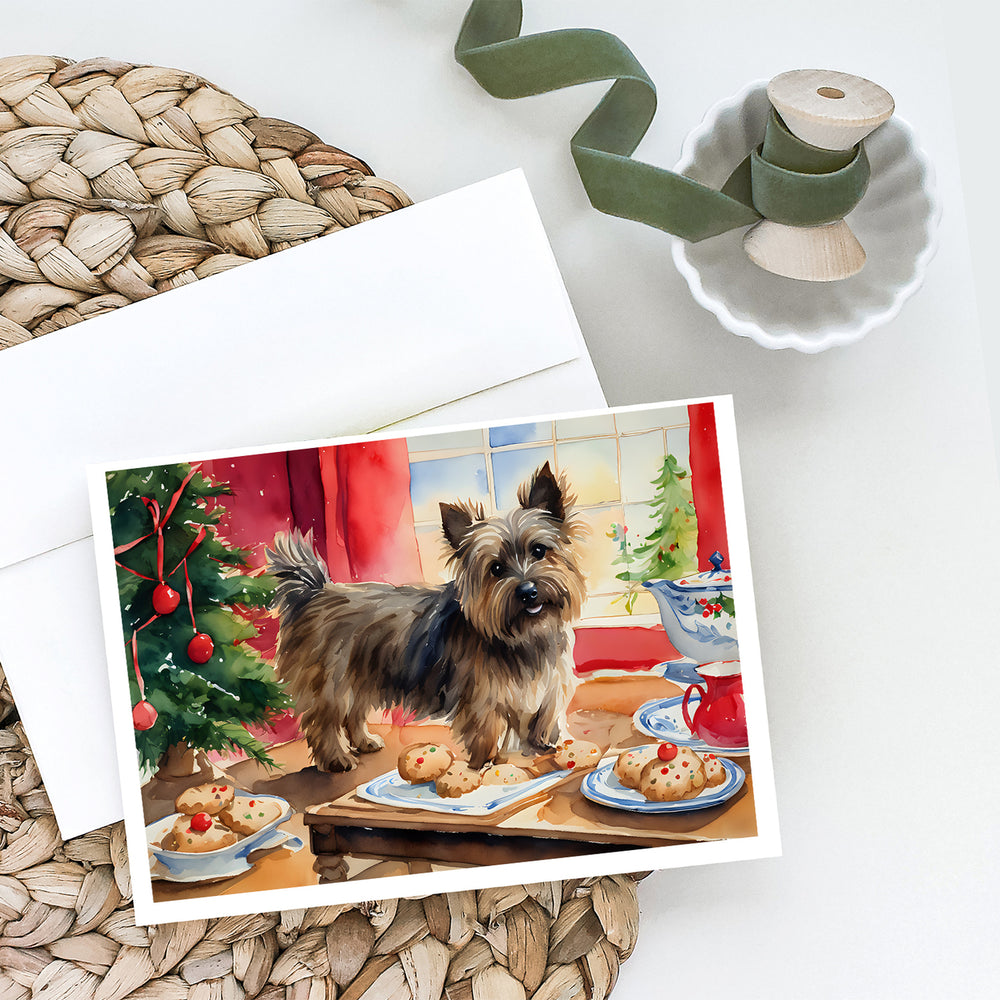 Cairn Terrier Christmas Cookies Greeting Cards Pack of 8 Image 2