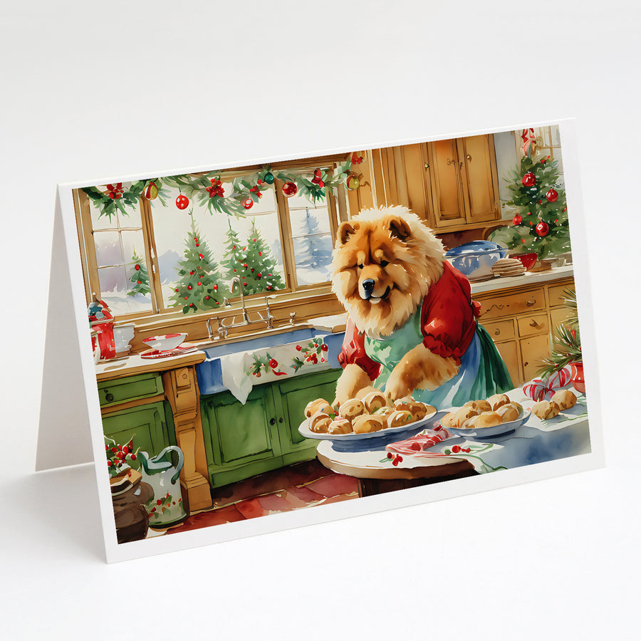 Chow Chow Christmas Cookies Greeting Cards Pack of 8 Image 1