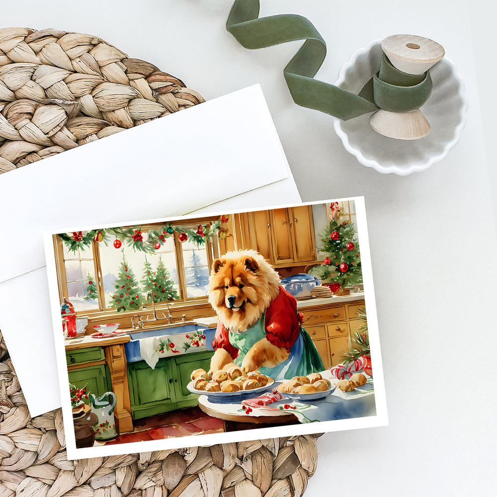 Chow Chow Christmas Cookies Greeting Cards Pack of 8 Image 2