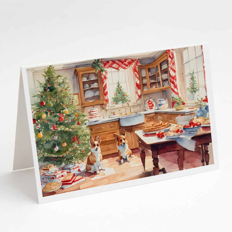 Corgi Christmas Cookies Greeting Cards Pack of 8 Image 1