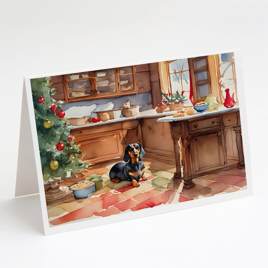 Dachshund Christmas Cookies Greeting Cards Pack of 8 Image 1