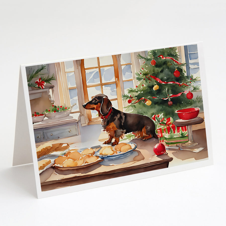 Dachshund Christmas Cookies Greeting Cards Pack of 8 Image 1