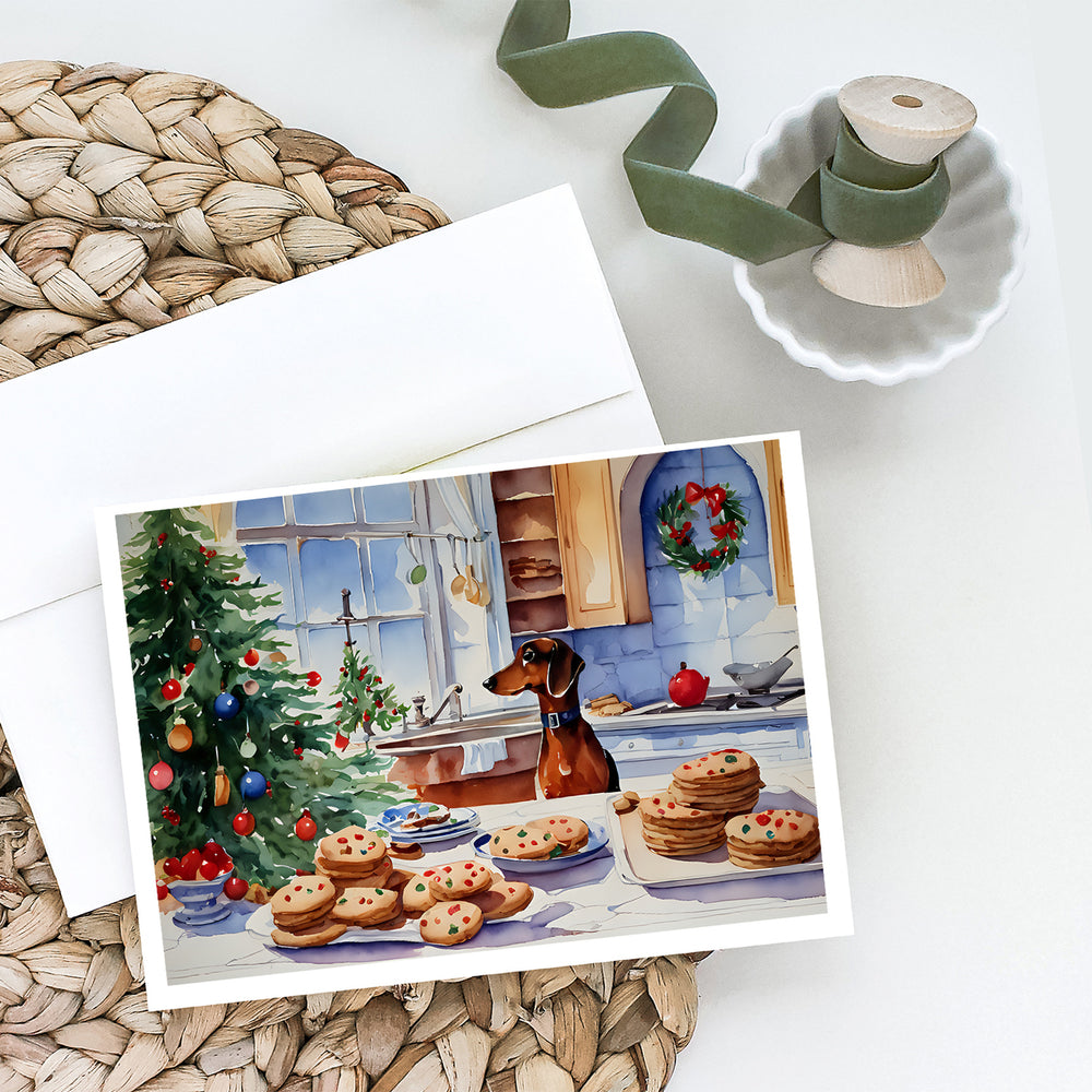 Dachshund Christmas Cookies Greeting Cards Pack of 8 Image 2