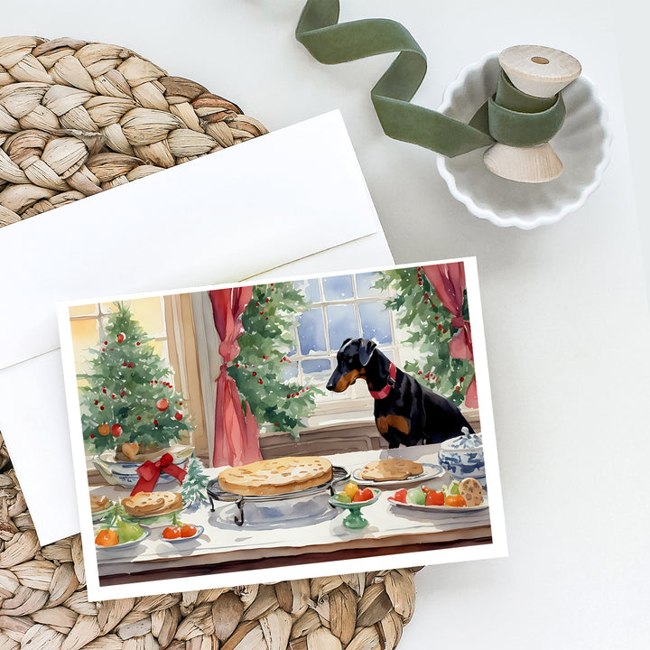 Doberman Pinscher Christmas Cookies Greeting Cards Pack of 8 Image 2