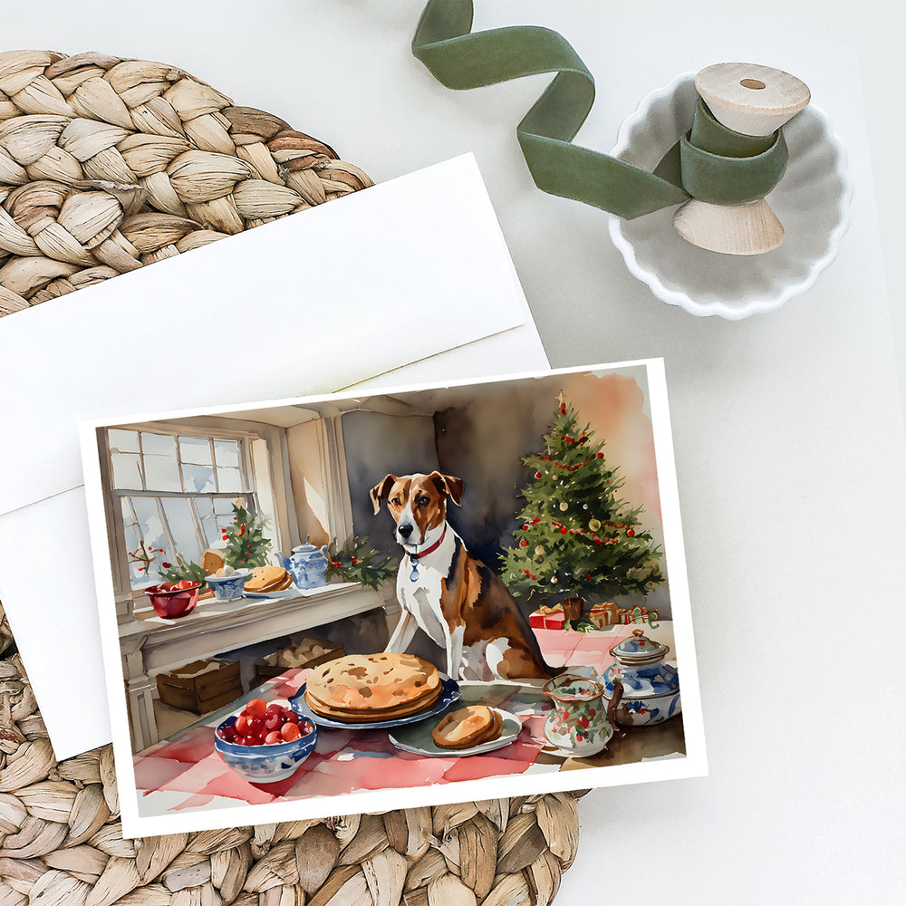English Foxhound Christmas Cookies Greeting Cards Pack of 8 Image 2