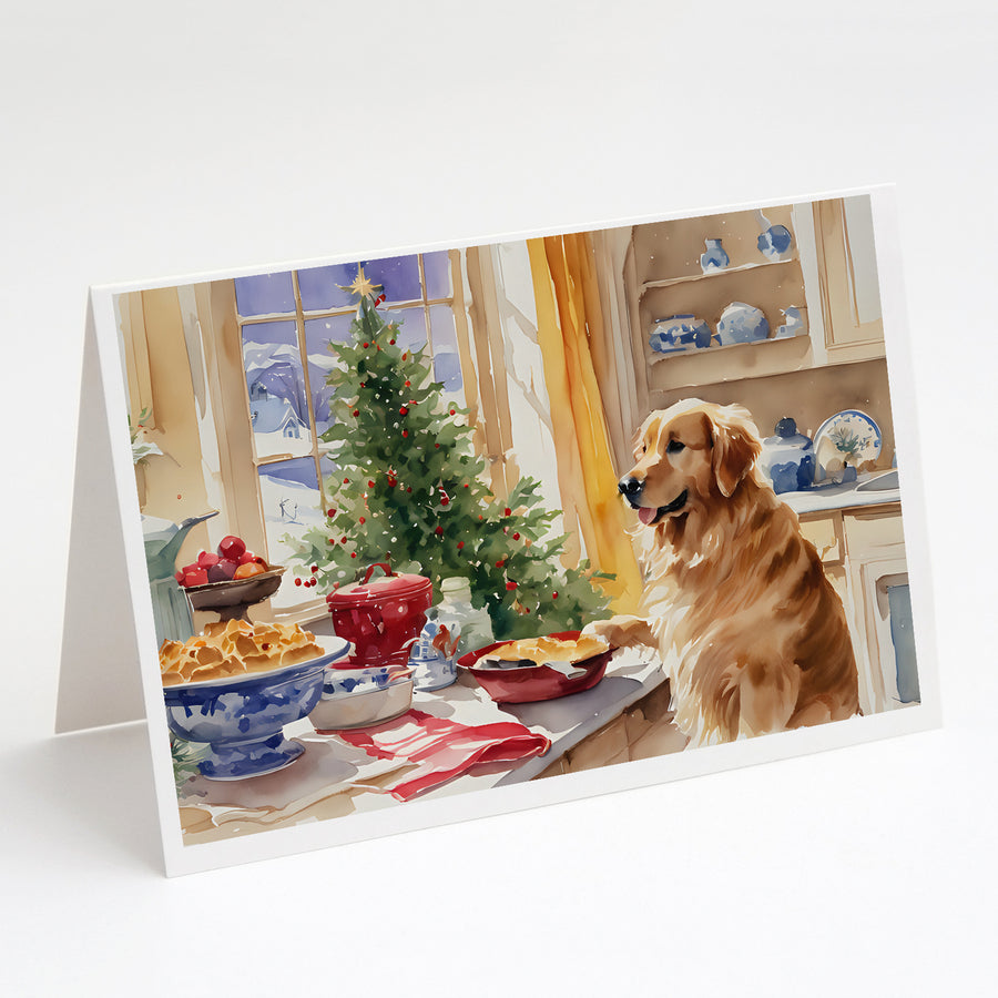 Golden Retriever Christmas Cookies Greeting Cards Pack of 8 Image 1