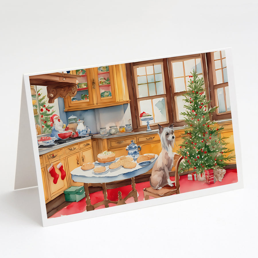 Chinese Crested Christmas Cookies Greeting Cards Pack of 8 Image 1