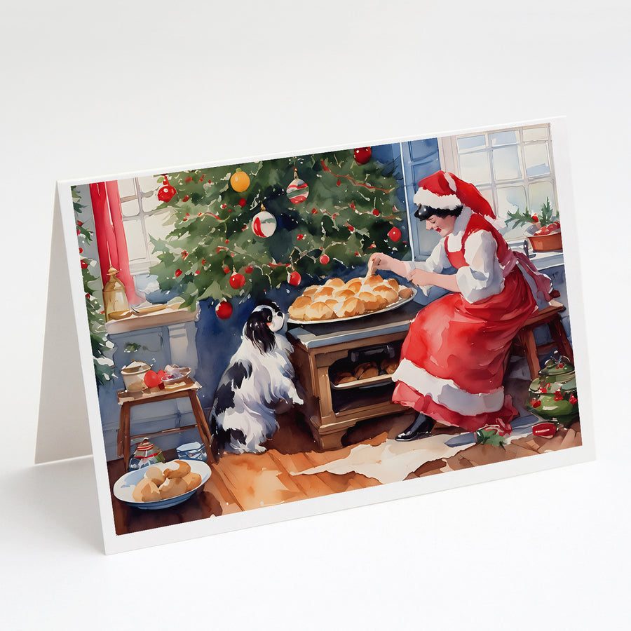 Japanese Chin Christmas Cookies Greeting Cards Pack of 8 Image 1