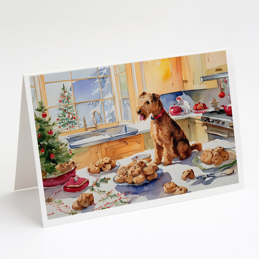 Lakeland Terrier Christmas Cookies Greeting Cards Pack of 8 Image 1