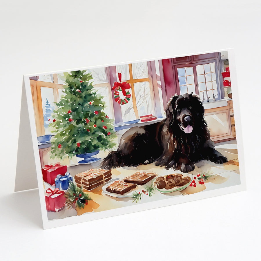 Newfoundland Christmas Cookies Greeting Cards Pack of 8 Image 1