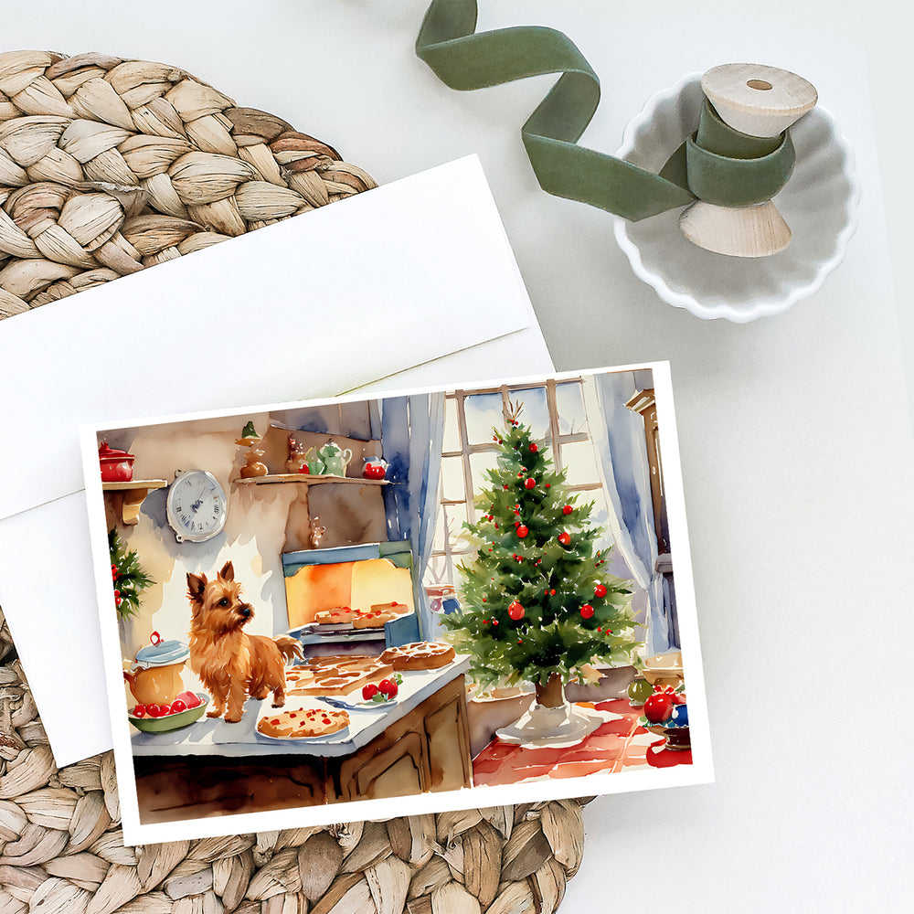 Norwich Terrier Christmas Cookies Greeting Cards Pack of 8 Image 2