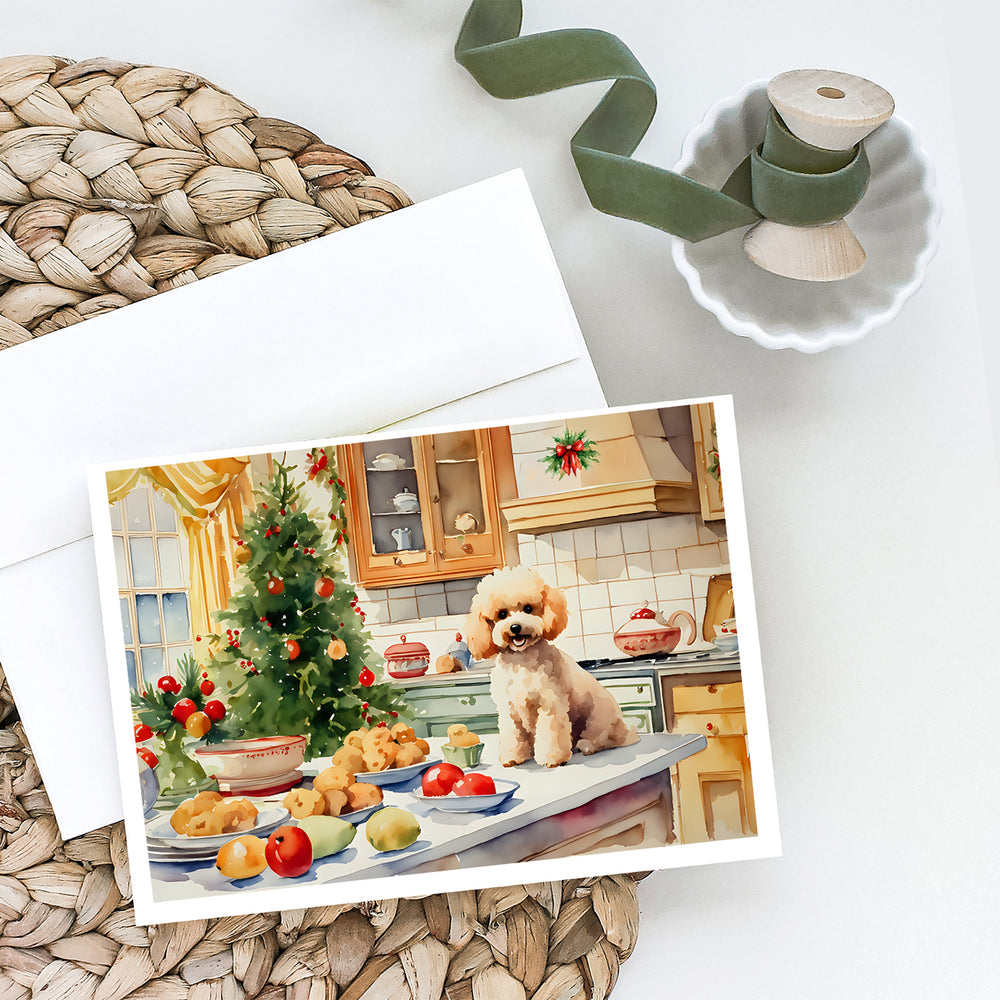 Poodle Christmas Cookies Greeting Cards Pack of 8 Image 2