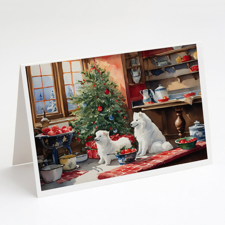 Samoyed Christmas Cookies Greeting Cards Pack of 8 Image 1