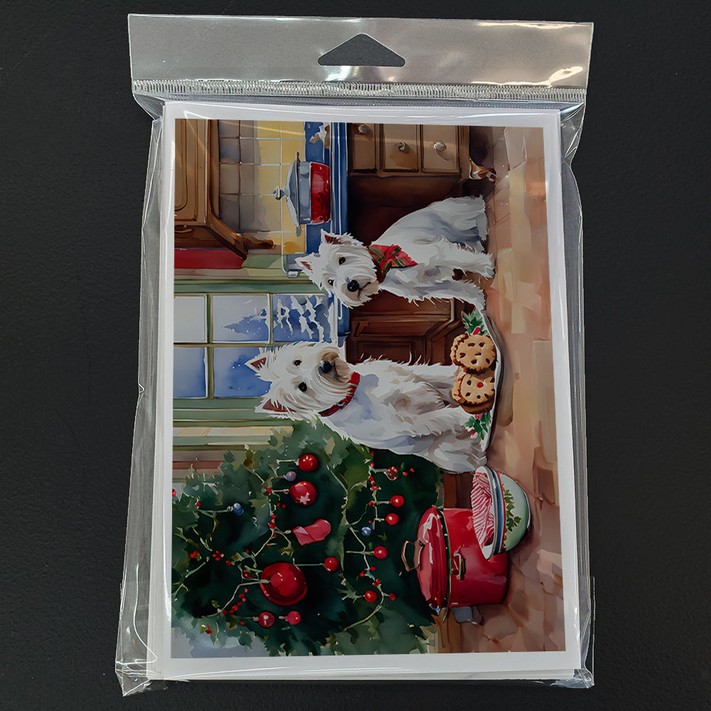 Westie Christmas Cookies Greeting Cards Pack of 8 Image 3