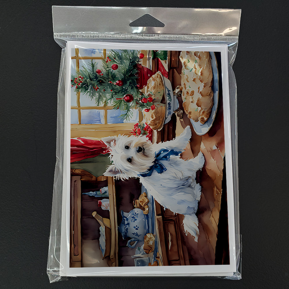 Westie Christmas Cookies Greeting Cards Pack of 8 Image 3