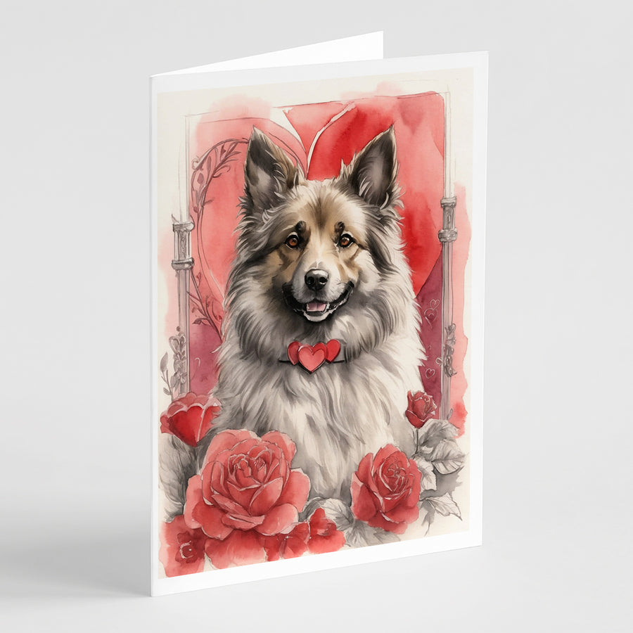 Belgian Tervuren Valentine Roses Greeting Cards Pack of 8 Image 1