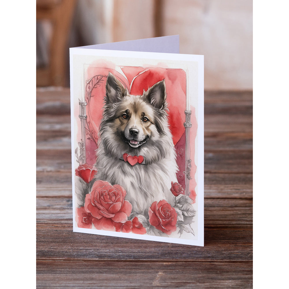 Belgian Tervuren Valentine Roses Greeting Cards Pack of 8 Image 2