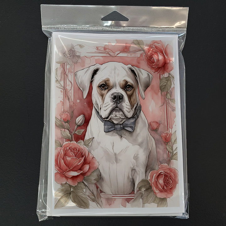Boxer Valentine Roses Greeting Cards Pack of 8 Image 3