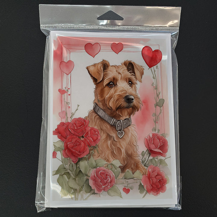 Irish Terrier Valentine Roses Greeting Cards Pack of 8 Image 3