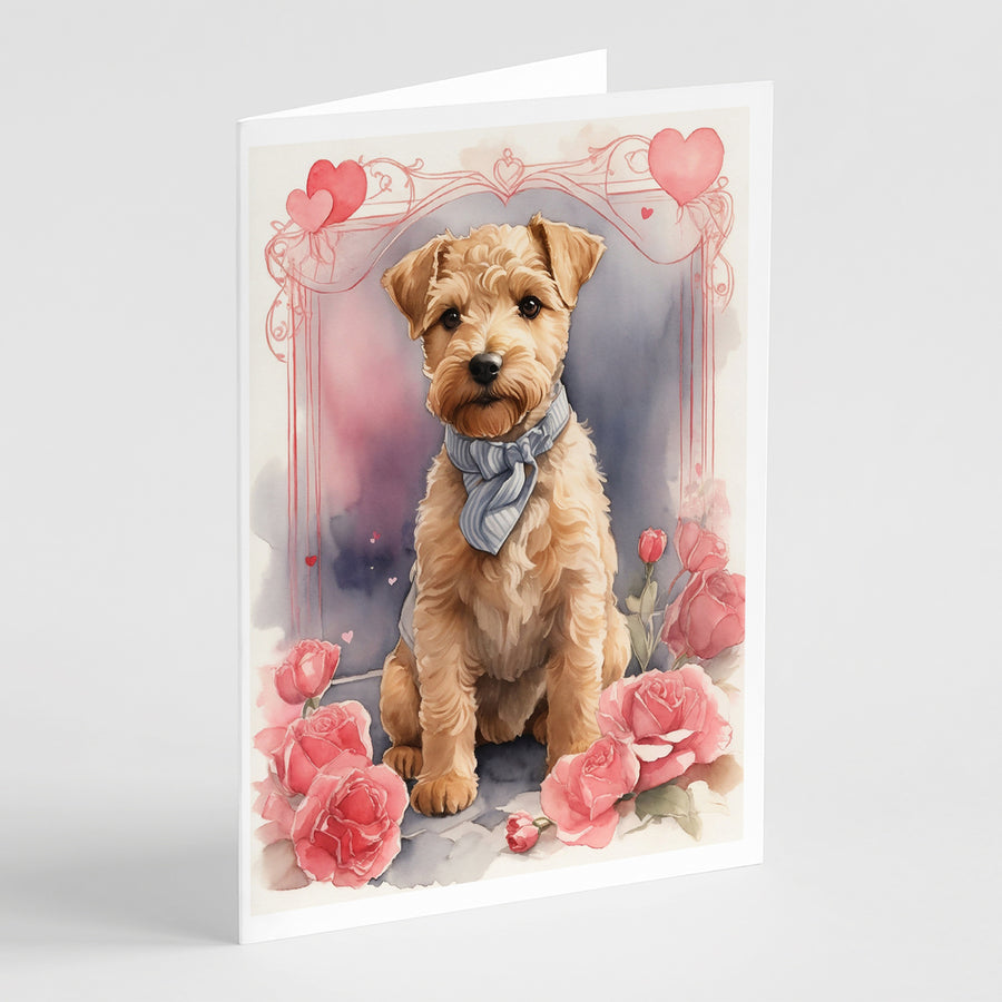 Lakeland Terrier Valentine Roses Greeting Cards Pack of 8 Image 1