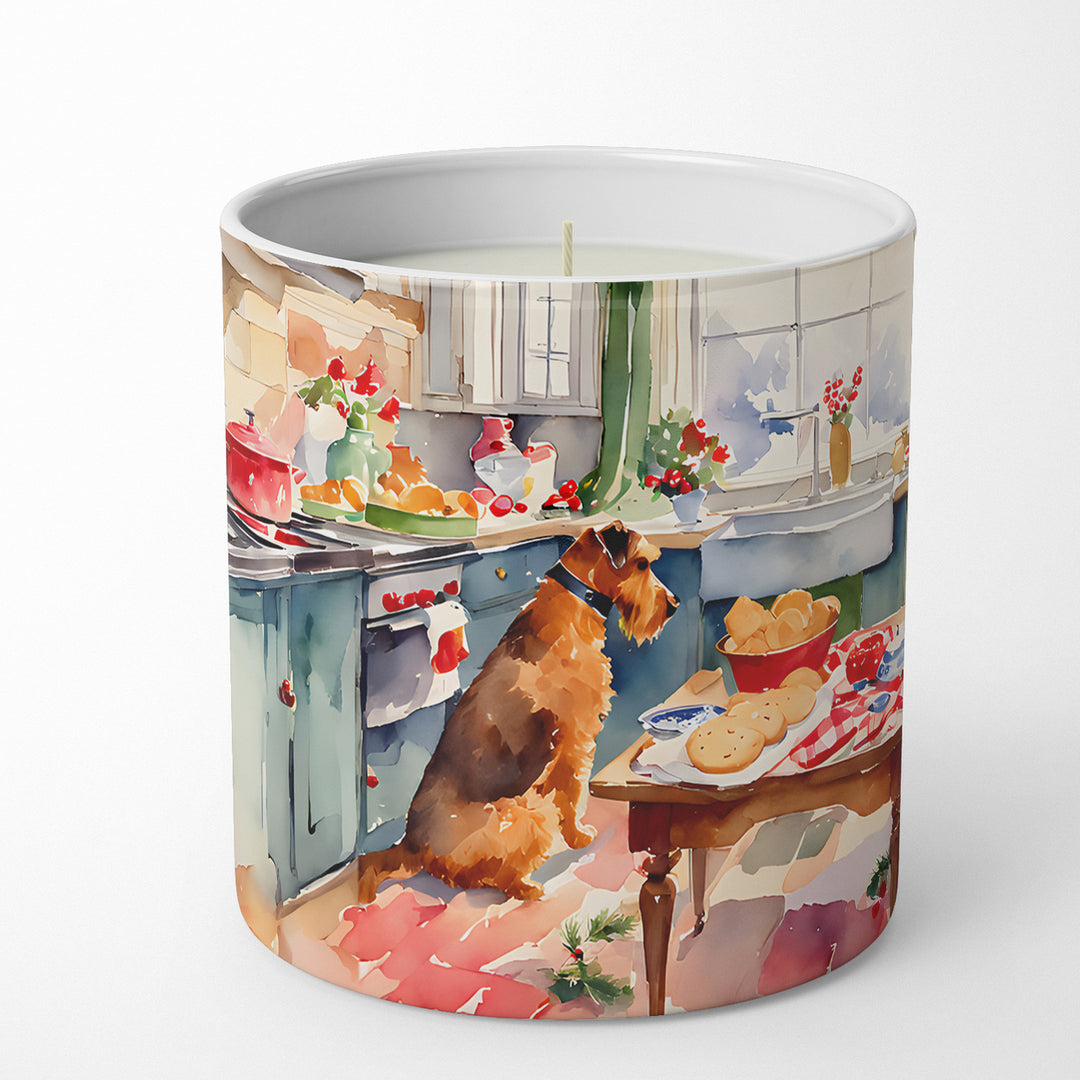 Airedale Terrier Christmas Cookies Decorative Soy Candle Image 1