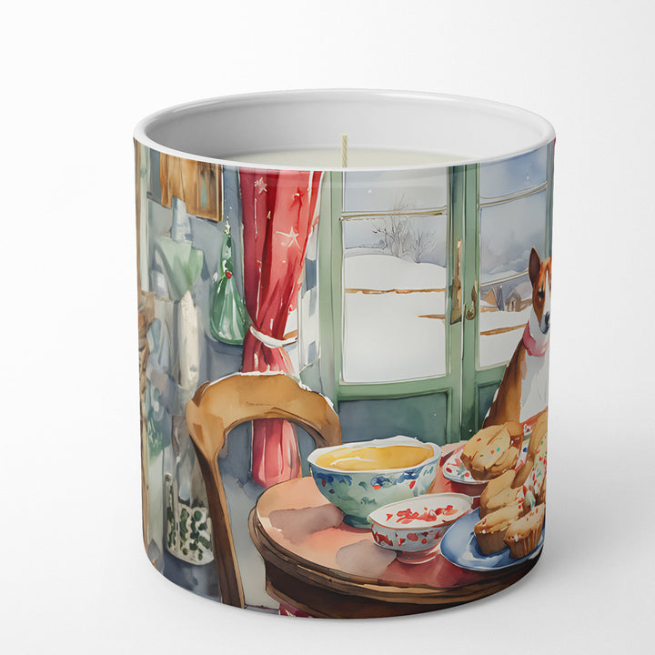 Basenji Christmas Cookies Decorative Soy Candle Image 3