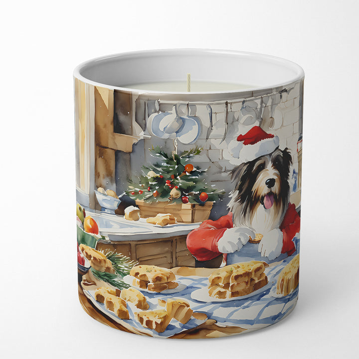 Bearded Collie Christmas Cookies Decorative Soy Candle Image 1