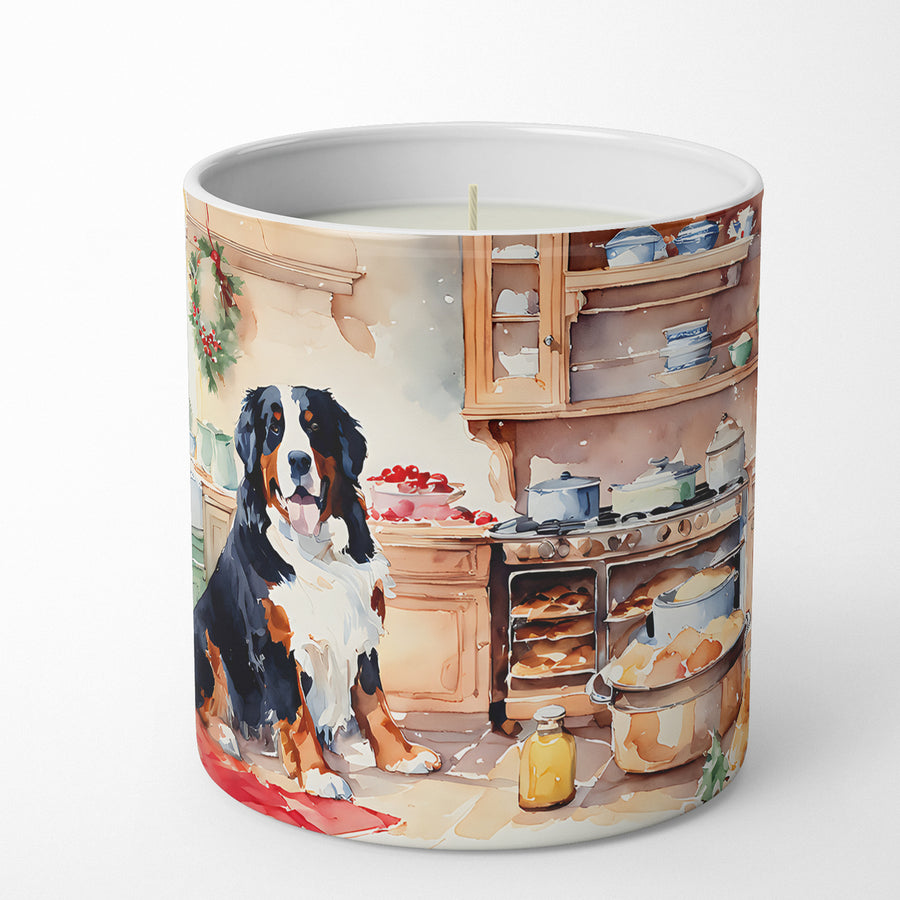 Bernese Mountain Dog Christmas Cookies Decorative Soy Candle Image 1