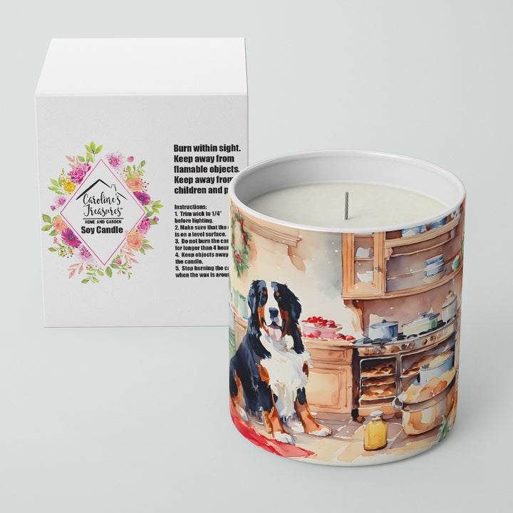 Bernese Mountain Dog Christmas Cookies Decorative Soy Candle Image 2