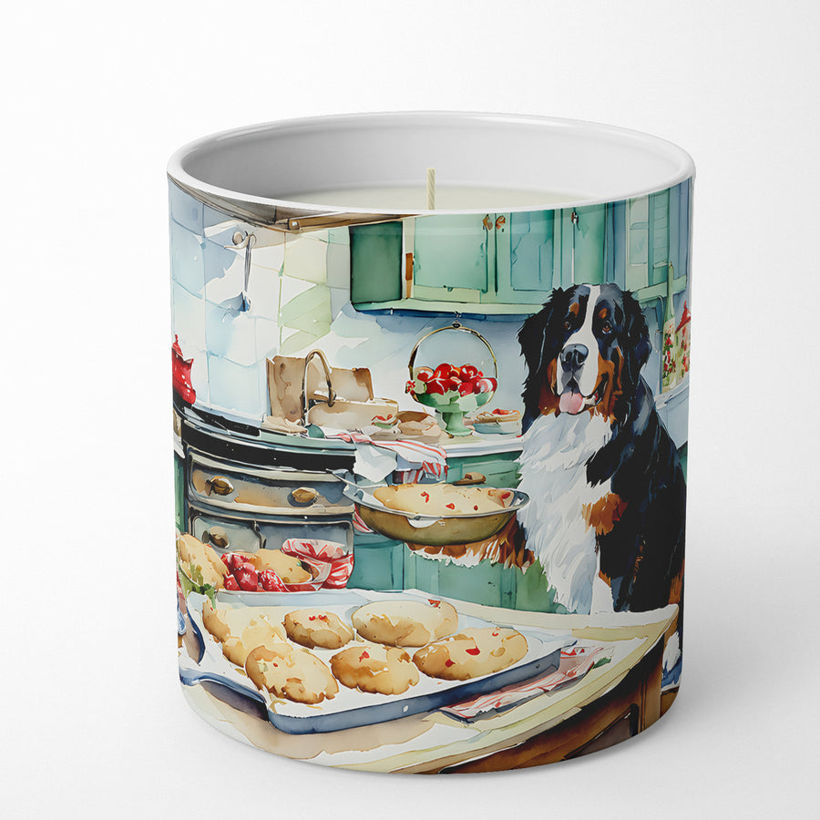 Bernese Mountain Dog Christmas Cookies Decorative Soy Candle Image 1