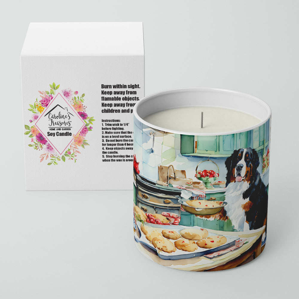 Bernese Mountain Dog Christmas Cookies Decorative Soy Candle Image 2