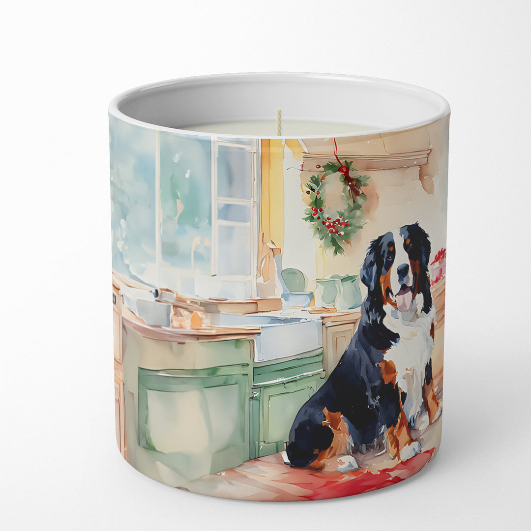 Bernese Mountain Dog Christmas Cookies Decorative Soy Candle Image 3