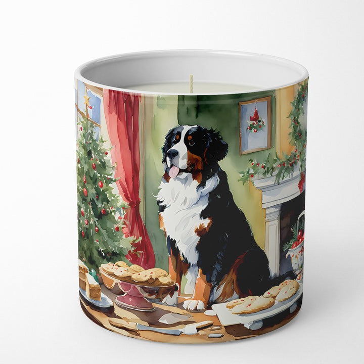 Bernese Mountain Dog Christmas Cookies Decorative Soy Candle Image 1