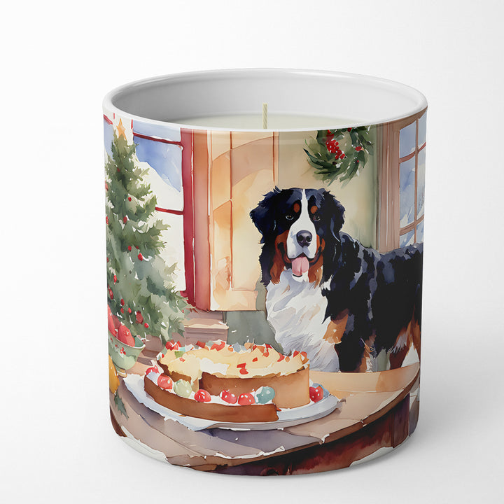 Bernese Mountain Dog Christmas Cookies Decorative Soy Candle Image 1